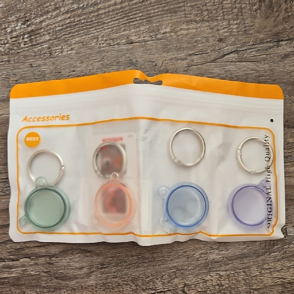 Set of 4 Colorful Key Rings